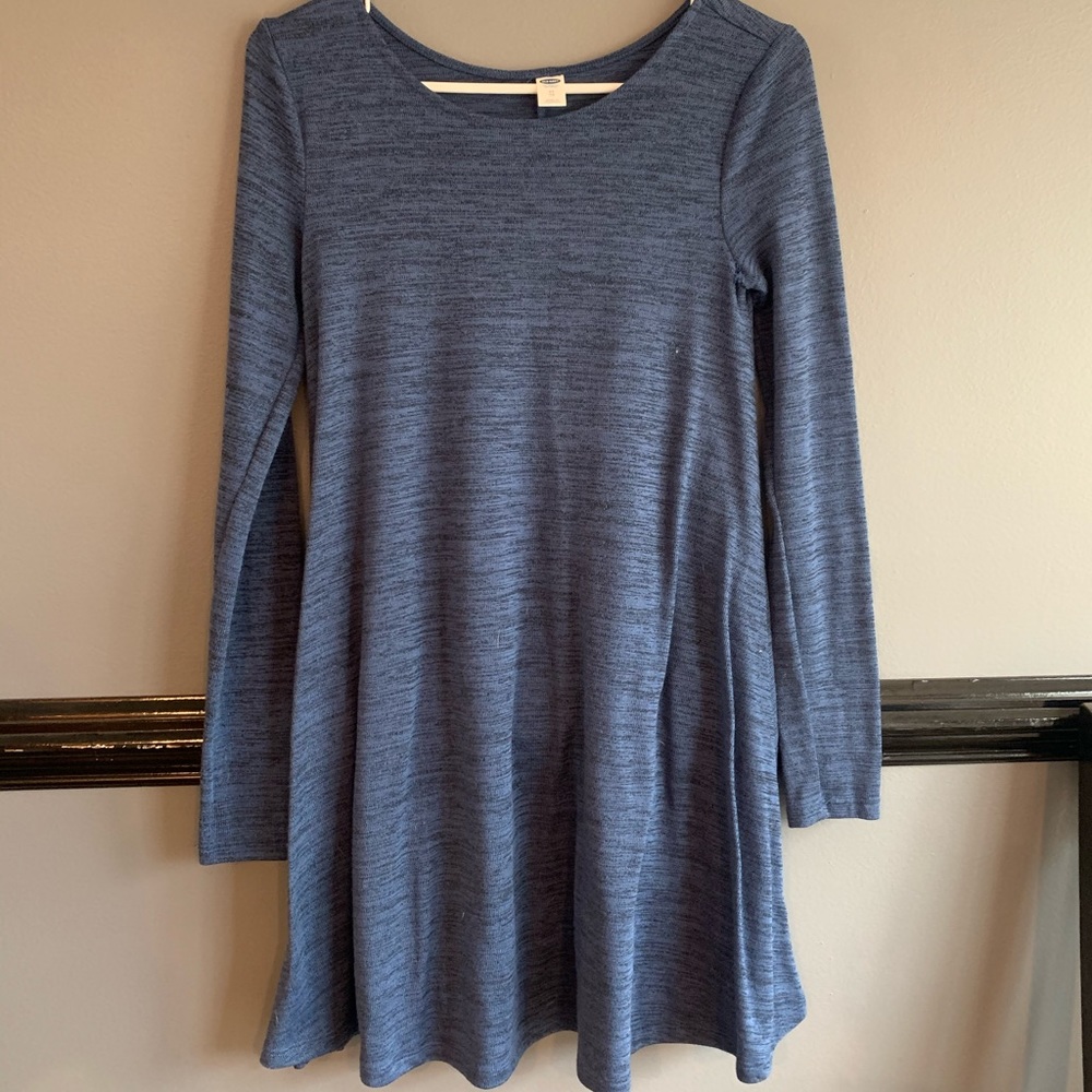 Old Navy flowy blue long sleeve dress